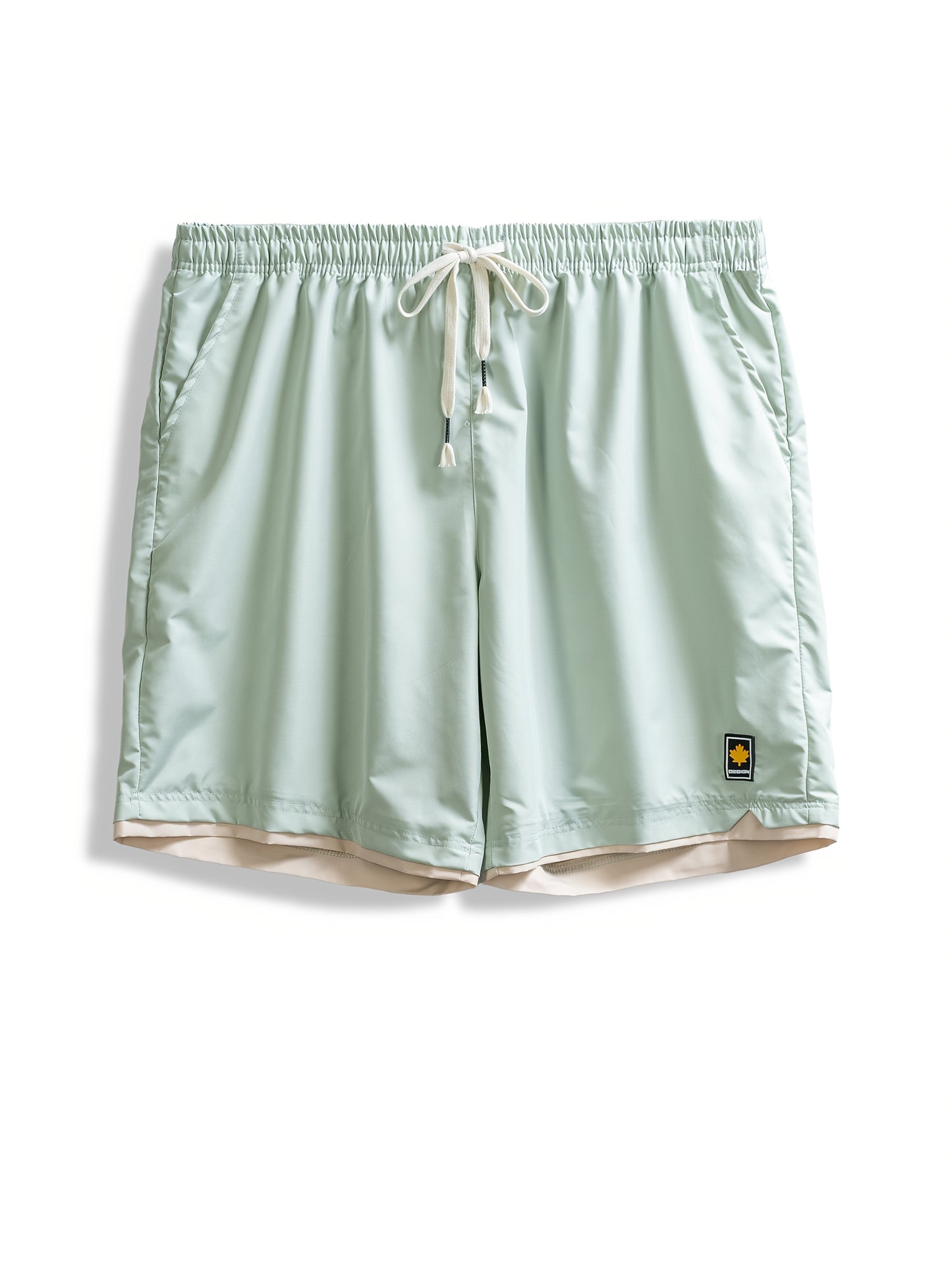 1pc Summer Plus-Size Men'S Faux Two-Piece Color-Blocked Shorts, Casual And Stylish, Suitable for Outdoor Sports And Beach Walks, Plus Size - SeviSa