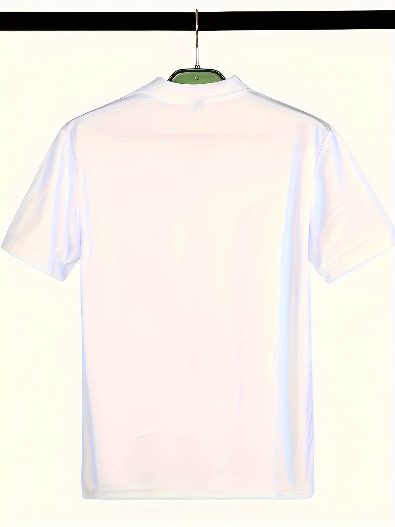Men's Summer Short Sleeve T-Shirt - Lightweight Breathable Stand Collar Shirt with Button Detail, Solid Color Casual Sports Top for Business Casual & Outdoor Activities, Leisure Outing Apparel, Comfortable Fit Tee - SeviSa