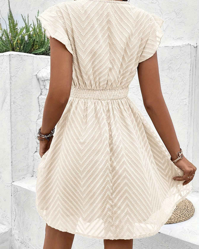Elegant French Lace V-Neck A-Line Dress for Women - Chic Summer Sleeveless Dress with Contrast Lace Detailing, Lightweight Polyester Blend, Perfect for Casual or Formal Occasions, Lace Dress