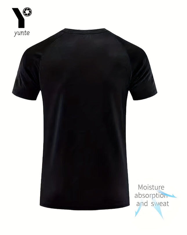 10pcs Men's Quick-Dry Athletic T-Shirts - Breathable, Moisture-Wicking Short Sleeve Shirts for Gym, Running & Training, Lightweight & Comfortable, Assorted Colors (Burgundy, Army Green, Navy, Khaki, Black, White, Gray, Maroon - SeviSa
