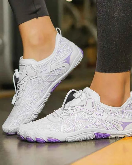 Elastic Lock Laces Mesh Contrast Breathable Athletic