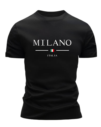 Set of 3 100% Cotton T-Shirts, Casual Letter Print Tees, Men'S Round Neck Tops, Perfect for Summer. - SeviSa