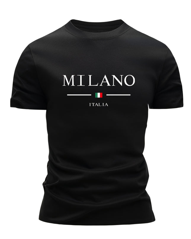Set of 3 100% Cotton T-Shirts, Casual Letter Print Tees, Men'S Round Neck Tops, Perfect for Summer. - SeviSa
