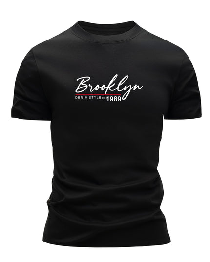 Set of 3 Men'S 100% Cotton T-Shirts, Lightweight for Summer, Breathable And Moisture-Wicking, Featuring a Round Neck And Print Design, Sweat-Resistant - SeviSa