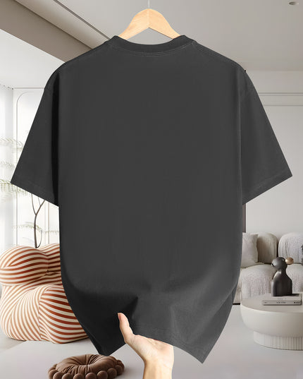Men's 200g 100% Cotton Short Sleeve T-Shirt - White Casual Round Neck Tee with Geometric Pattern, Breathable Summer Top, Machine Washable Regular Fit, Everyday Apparel, Graphic Camel Design, Soft Fabric, Versatile Top, Minima - SeviSa