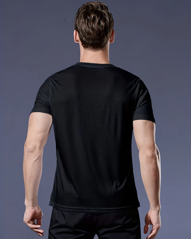 10pcs Men's Quick-Dry Athletic T-Shirts - Breathable, Moisture-Wicking Short Sleeve Shirts for Gym, Running & Training, Lightweight & Comfortable, Assorted Colors (Burgundy, Army Green, Navy, Khaki, Black, White, Gray, Maroon - SeviSa