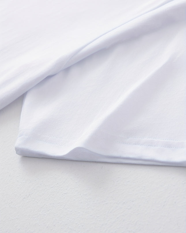 Set of 3 100% Cotton T-Shirts, Casual Letter Print Tees, Men'S Round Neck Tops, Perfect for Summer. - SeviSa