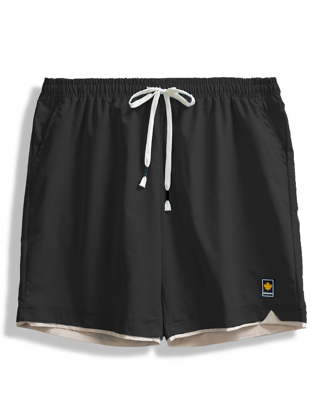 1pc Summer Plus-Size Men'S Faux Two-Piece Color-Blocked Shorts, Casual And Stylish, Suitable for Outdoor Sports And Beach Walks, Plus Size - SeviSa