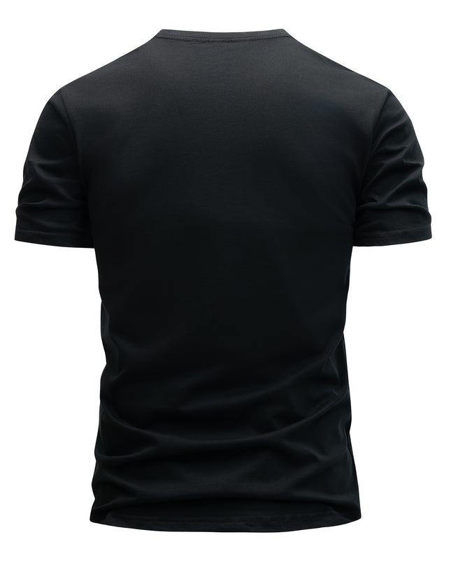Set of 3 100% Cotton T-Shirts, Casual Letter Print Tees, Men'S Round Neck Tops, Perfect for Summer. - SeviSa