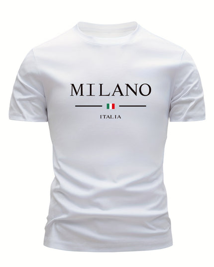 Set of 3 100% Cotton T-Shirts, Casual Letter Print Tees, Men'S Round Neck Tops, Perfect for Summer. - SeviSa