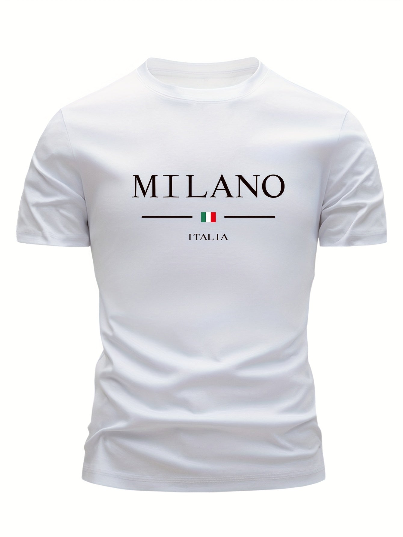 Set of 3 100% Cotton T-Shirts, Casual Letter Print Tees, Men'S Round Neck Tops, Perfect for Summer. - SeviSa