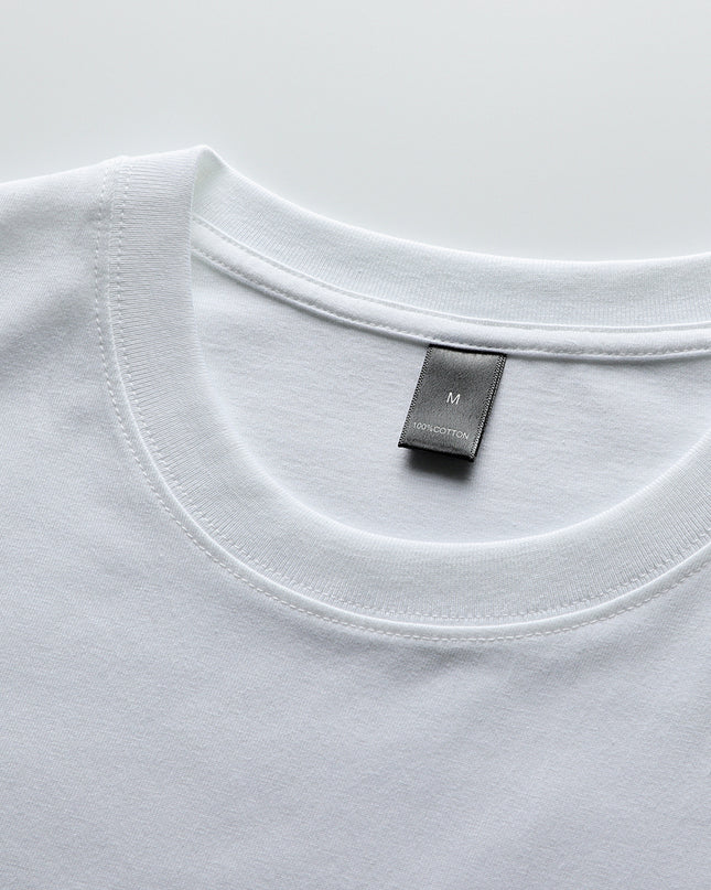 Men's 200g 100% Cotton Short Sleeve T-Shirt - White Casual Round Neck Tee with Geometric Pattern, Breathable Summer Top, Machine Washable Regular Fit, Everyday Apparel, Graphic Camel Design, Soft Fabric, Versatile Top, Minima - SeviSa