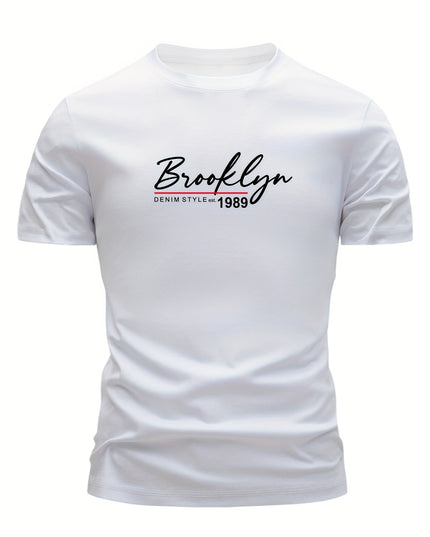 Set of 3 Men'S 100% Cotton T-Shirts, Lightweight for Summer, Breathable And Moisture-Wicking, Featuring a Round Neck And Print Design, Sweat-Resistant - SeviSa